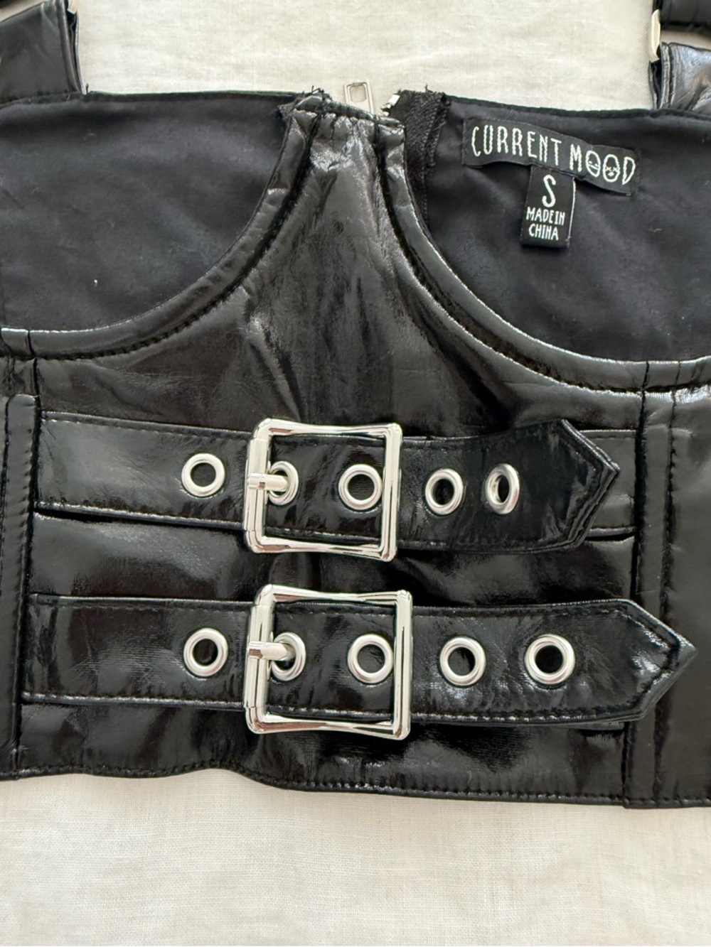 Dolls Kill Patent Leather Underbust Corset - Picture 3 of 6